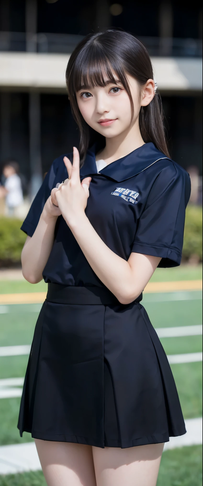 ((Perfect Anatomy:1.3)、(Complete Hand:1.3)、(:1.3)、Realistic、RAW Photos、Tabletop、highest quality、High resolution、Delicate and beautiful、Perfect Face、Beautiful details、Fair skin、Real human skin、pores、((Thin legs))、(Black Hair), スーパースリムなスレンダーbeautiful girl, (Navy blue short skirt、下Half BodyFull nudity、Short sleeveの白シャツ、Show me your ears、Naked girls photoshoot、Full nudity, Cute face, close, Half Body, It was a race, Gardenia, beautiful girl, , Thighs, Short sleeve, Station platform、 Looking at the audience, No makeup, (Big smile), Film Grain, chromatic aberration, Sharp focus, Face Light, Bright lighting, 10 generations, Detailed face, Background Blur, (Dark red tie:1.1)、((((((-yeld gi)))))、((((((12才のFull nudity女子高生)))))、Tight waist、Embarrassing pose、Shy and nervous girl、 Sad face
