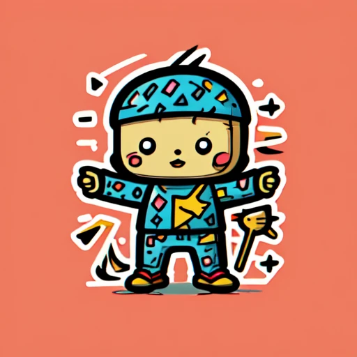 (star)、Flat illustration、Vector art,anime taste、Logo