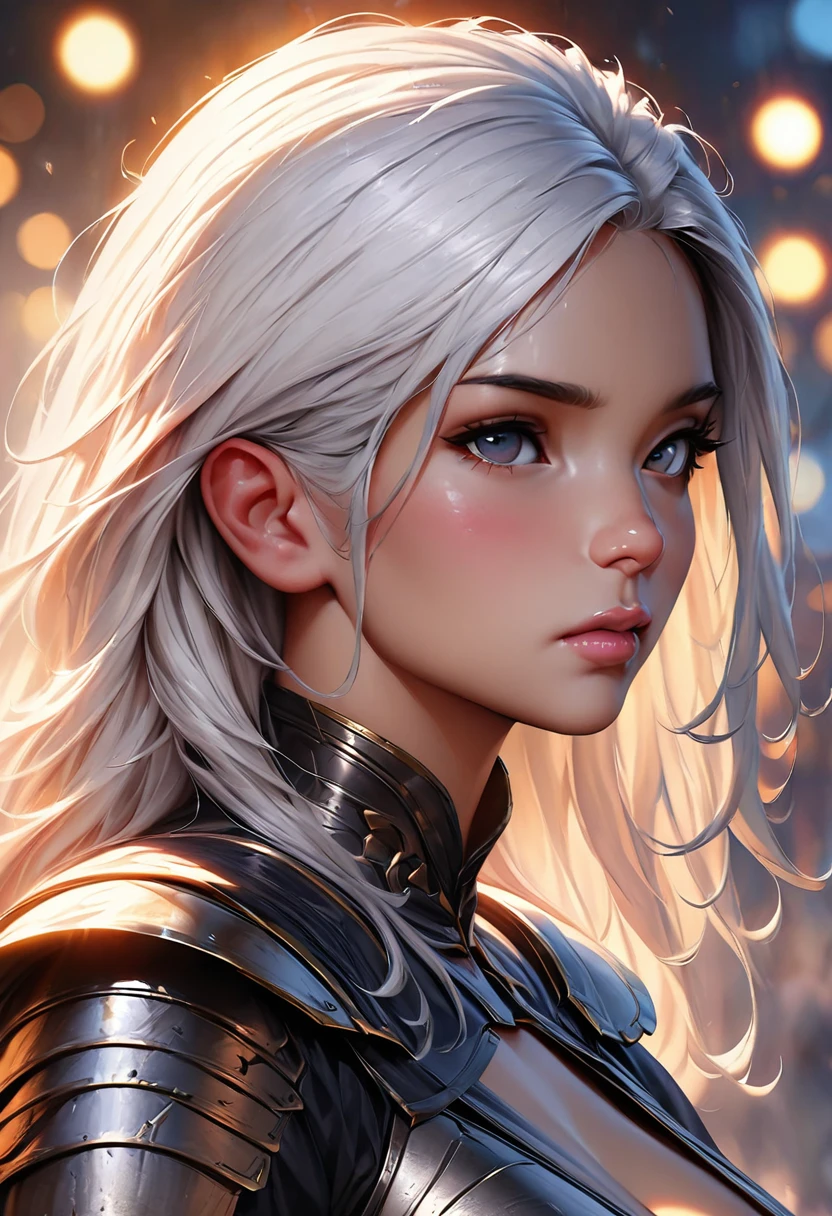 (best quality,4k,8k,highres,masterpiece:1.2),ultra-detailed,(realistic,photorealistic,photo-realistic:1.37),Final Fantasy,detailed long white hair,detailed sexy girl,alluring appearance,single confident girl,voluptuous figure, Dark Knight, Great Sword, bokeh, 4K, HDR. by (James C. Christensen:1.2|Jeremy Lipking:1.1), (Sharp focus: 1.5), (sharp focus:1.2), (natural makeup:0.85), (large breasts:1.0), (petite body:1.2), ((Full Body Portrait)), Long Legs, (Black Full Plate Metal Bikini Armor)