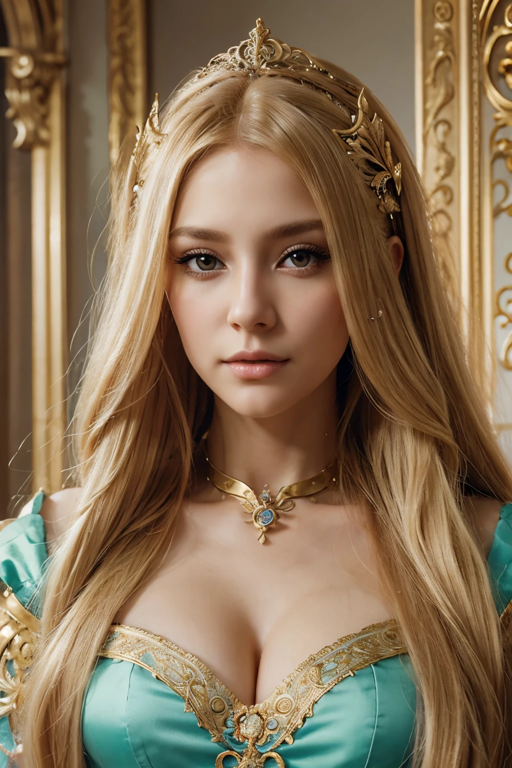 a close up of a woman with long blonde hair, ornate long flowing blonde hair, anime barbie doll, beautiful fantasy art portrait, elegant cinematic fantasy art, imperial and elegant hair style, ornate long blond hair, the sailor galaxia. beautiful, very beautiful elven top model, steampunk beautiful anime woman, ornate detailed hair, realistic anime 3 d style, very beautiful fantasy art, full picture