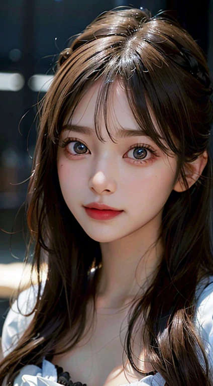 (RAW Photos:1.2),high quality,beautiful detail girl,smile,highly detailed eyes and face,Beautiful and fine details,((Very big eyes)),((Clear eyes)),((double eyelid)),Huge file sizes,High resolution,High resolution,8k wallpaper detailed,Highly detailed 8K wallpapers,Light on face,Cinema Lighting,,Sexy pose,(Photorealism:1.4),Awareness-raising,Surreal Realism, View from below,Super Detail,masterpiece