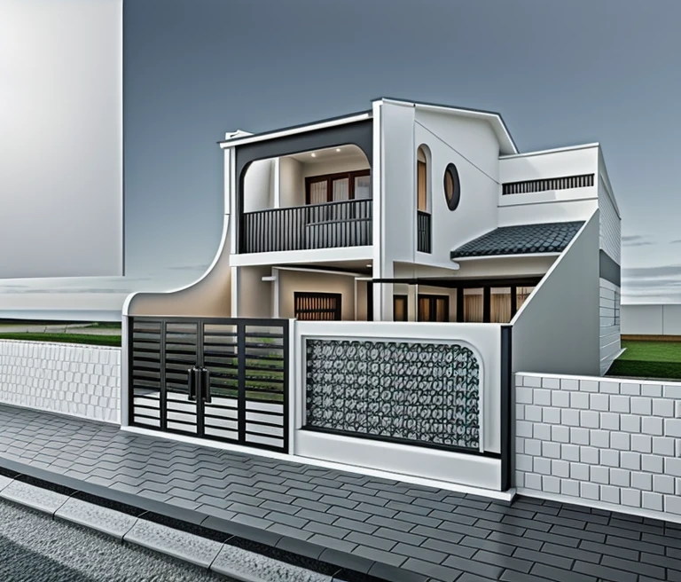 exterior house, contemporary style, white wall, wood wall, wood door, glass window, (realistic:1.2), Masterpiece, high quality, best quality, authentic, super detail, outdoors,road,pavement, grass, trees, sky, cloud, (daylight:1.1)
