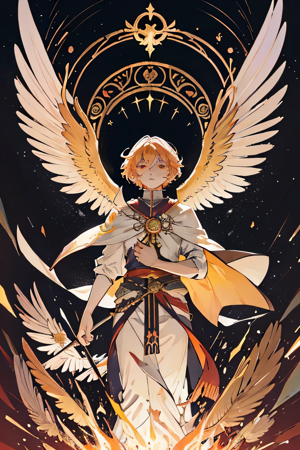 Justicia, Seraph, Phoenix, fuego fatuo, terror, fuego sacerdote, masculino