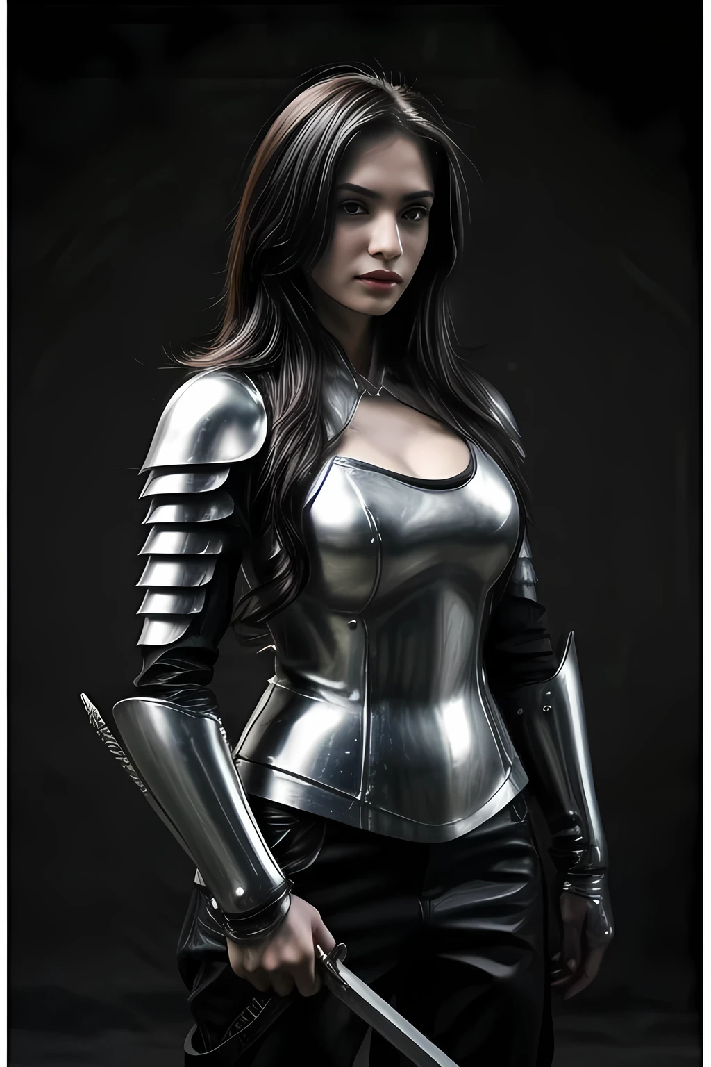 female Swordsman in swordsman armor