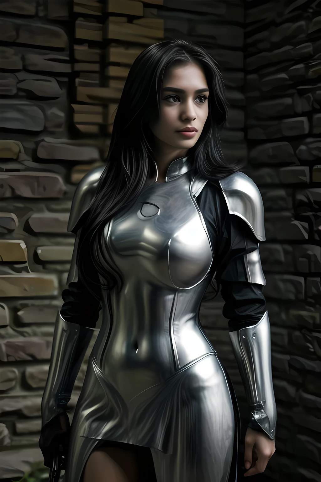 female Swordsman in swordsman armor