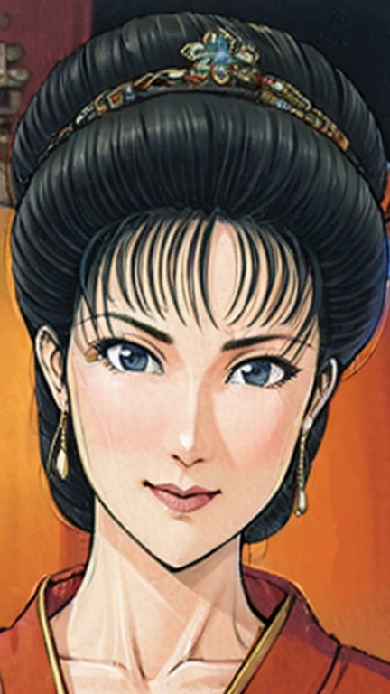 (best quality), (very aesthetic), (ultra-detailed), (best illustration),NSFW,a mature female,Perfect Face,Suikoden,Mrs. Lin,(full_nude),(full_body),big breast,big nipple,red cheek,He is looking down shyly,Sweating,skinny, take off chinese traditional clothes,chinese traditional style bed,