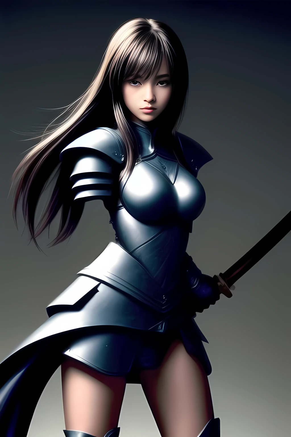 female Swordsman in swordsman armor