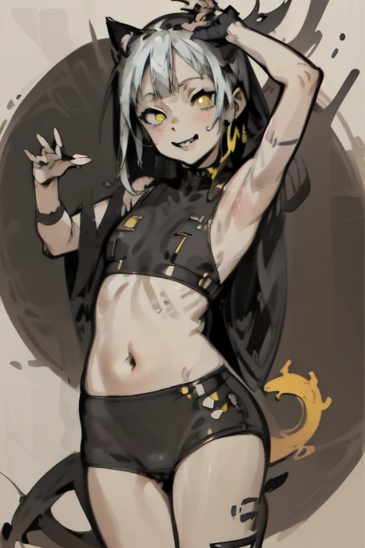 (Cat)、Flat illustration、Vector art,anime taste、Logo