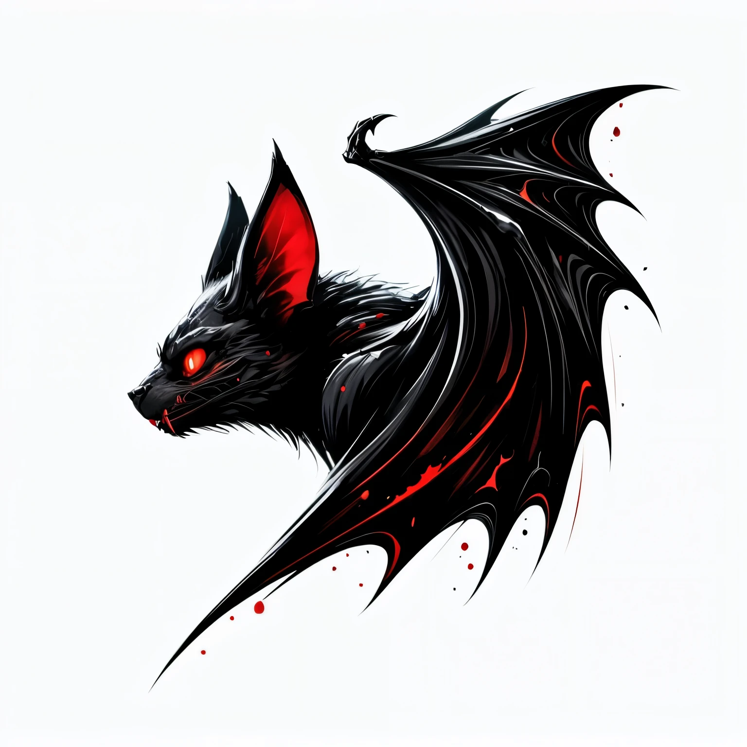 High detail, bat head, 4k