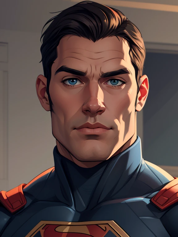 Cartoon style digital illustration portrait mode man in his 30s Henry Cavill Cartoon style digital illustration