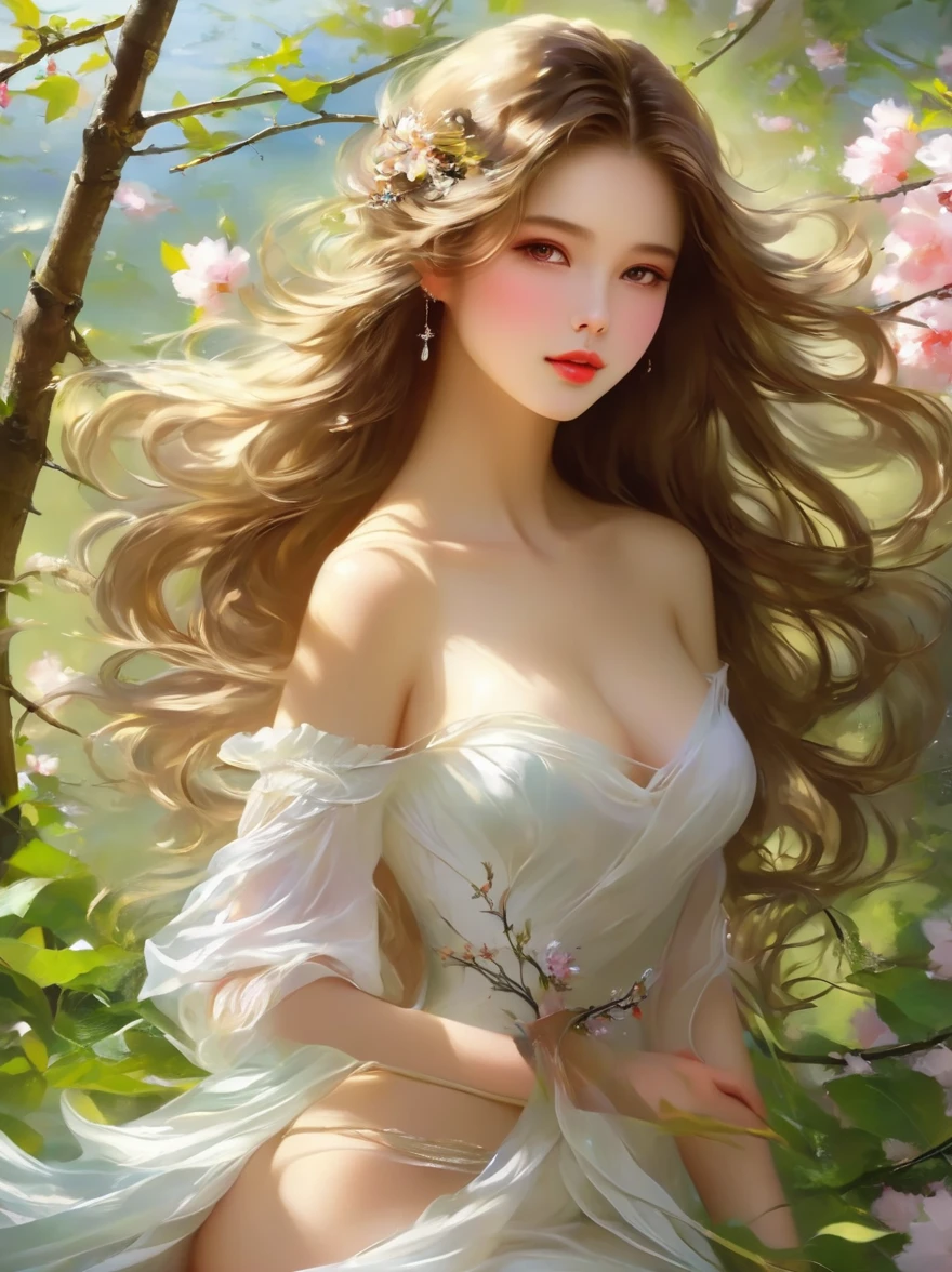 (masterpiece,Best quality:1.2),1girl,solo,(whole body:1.3),She is slender,Light as a swallow,Even wearing simple clothes can't hide her elegance,她的曲线起伏如masterpiece大自然的雕琢,The perfect combination of plumpness and slenderness,Amazing her beauty