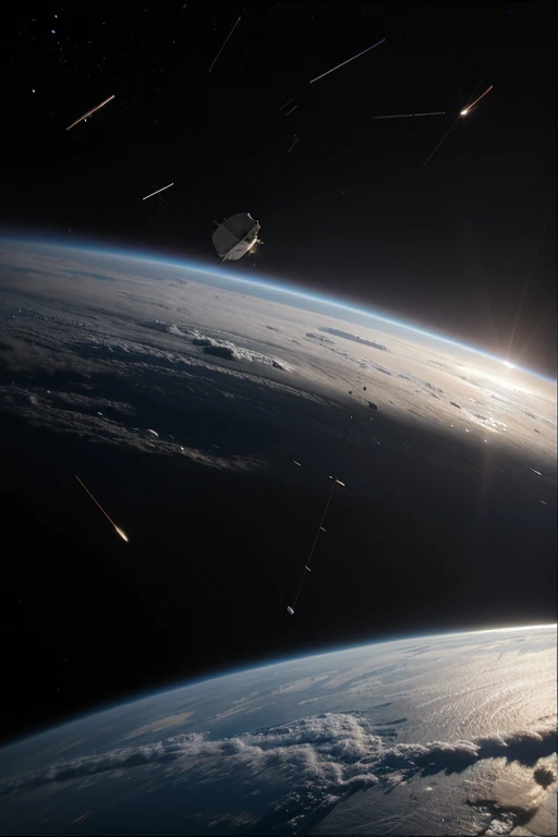 Small Spacecraft debris falling from the sky
