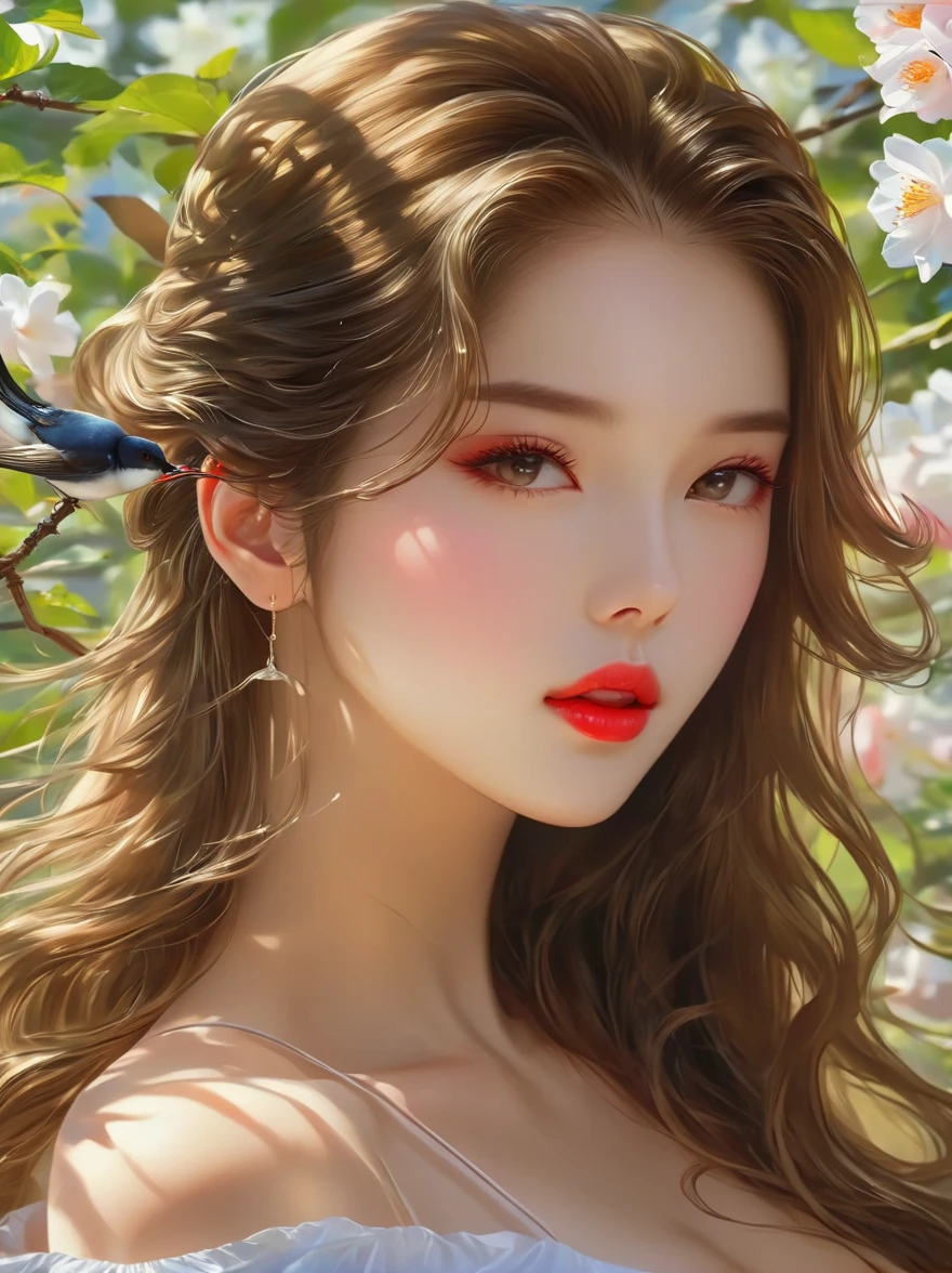 (masterpiece,Best quality:1.2),1girl,solo,(whole body:1.3),She is slender,Light as a swallow,Even wearing simple clothes can't hide her elegance,她的曲线起伏如masterpiece大自然的雕琢,The perfect combination of plumpness and slenderness,Amazing her beauty