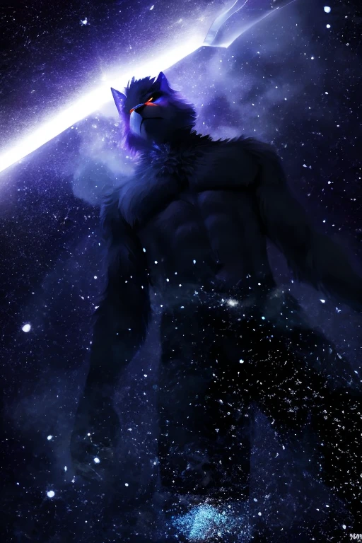 , (((black space entity flooting in space with black smoke and particles coming off of him space entity fur))) , big chest, day, sexy, sensual, detailed, uploaded to e621, beautiful and detailed portrait of an anthropomorphic, (((male ))) uploaded to e621, zaush, foxovh, movie lighting, , thicc, alone, ((submissive)), black space entity flooting in space with black smoke and particles coming off of him space entity, 