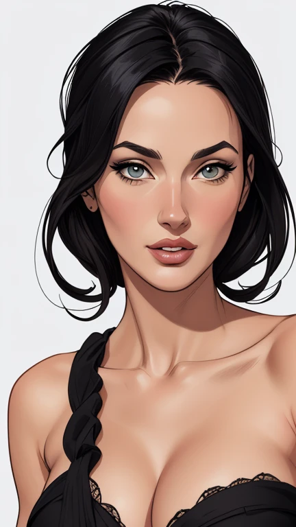 estilo de desenho animado:1.2), Monica Bellucci Brazilian woman draw ART Artline white background woman Cartoon image of a woman , roupas sensuais , garota super valente destemida , cartoon style illustration, estilo de arte dos desenhos animados, estilo de arte dos desenhos animados, digital illustration style, design de personagens altamente detalhado, arte digital detalhada fofa, City fan art, design de personagem retrato, beautiful digital illustration, retrato de alta qualidade, arte em quadrinhos, retrato do design do personagem, white background Busty without clothes and medium breasts female character cartoon style dressed as a halloween witch Monica Bellucci 