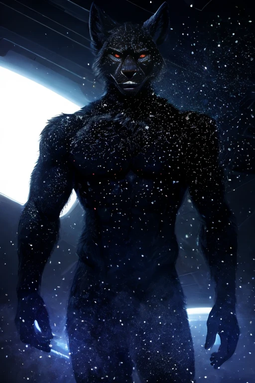 , (((black space entity flooting in space with black smoke and particles coming off of him space entity fur))) , big chest, day, sexy, sensual, detailed, uploaded to e621, beautiful and detailed portrait of an anthropomorphic , (((male ))) uploaded to e621, zaush, foxovh, movie lighting, , thicc, alone, ((submissive)), black space entity flooting in space with black smoke and particles coming off of him space entity