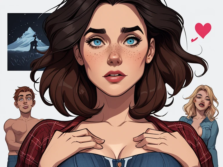 Character style illustration style Completely bare breasts showing a little fear Breast size Cartoon name: Isabella Cruz white background medium breasts freckled face Hermione Granger actress strong contours Physical description - long straight hair, tingidos de um marrom vibrante que contrasta com sua pele clara. - You reflect a mix of curiosity and determination. - Ela tem uma estatura alta, with a slender and agile figure, evidenciando sua agilidade e destreza. -fundo colorido Design de personagens de retrato, beautiful digital illustration, retrato de alta qualidade, Arte em quadrinhos, Corpo inteiro sensualizando ou pelada. folha de retorno. member return sheet clothes of the day hellish day expression love wearing sadomasochistic clothes with red plaid shirt and blue jeans Character pose random scenery Yvonne Strahovski style Cartoon style digital illustration colorful background diverse attractive woman sesy medium breasts beautiful witch clothes in symmetrical, pose of female girlfriends beautiful breasts in Cartoon style beautiful and dynamic digital illustration snow white together with cinderella with body in symmetry a beast with corset and beautiful breasts, corpo bem definidoPersonagem mulher bruxa Jennifer Connelly com marcas de guerras Imagem de desenho animado de uma mulher .cartoon style illustration, estilo de arte dos desenhos animados, estilo de arte dos desenhos animados, digital illustration style, design de personagens altamente detalhado, arte digital detalhada coragem, of the cemetery with dead zombies behind her trying to catch her, Design de personagens de retrato, beautiful digital illustration, retrato de alta qualidade, Arte em quadrinhos, mulher jovem cabelo com transas lindas . Beautiful lined eyes Medium large bust and wonderful sexy clothes. image expression of sexual desire from waist to head illustration Jennifer Connelly ,with an expression of delicate and sensual fear, estilo de desenho animado,