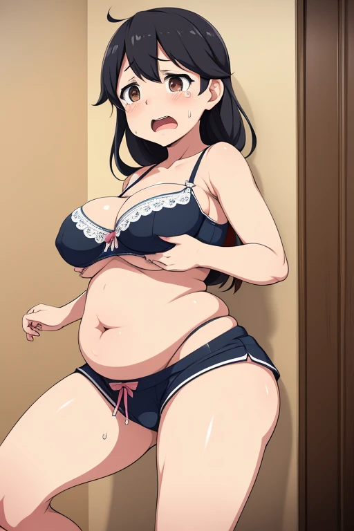 Kantai Collection Ushio Ushioっぱい infant Huge Boobs child Beautiful breasts Big Breasts Big Bra Cute Underwear shorts Big Mouth Scream shout Reluctant despair fear scared run away tears Crying Female organ Sex Milky White semen かわいいshorts skirt Not wearing rape rape Insert Lori child four-headed body Black Hair Forced gang rape Plump Hold down Normal position