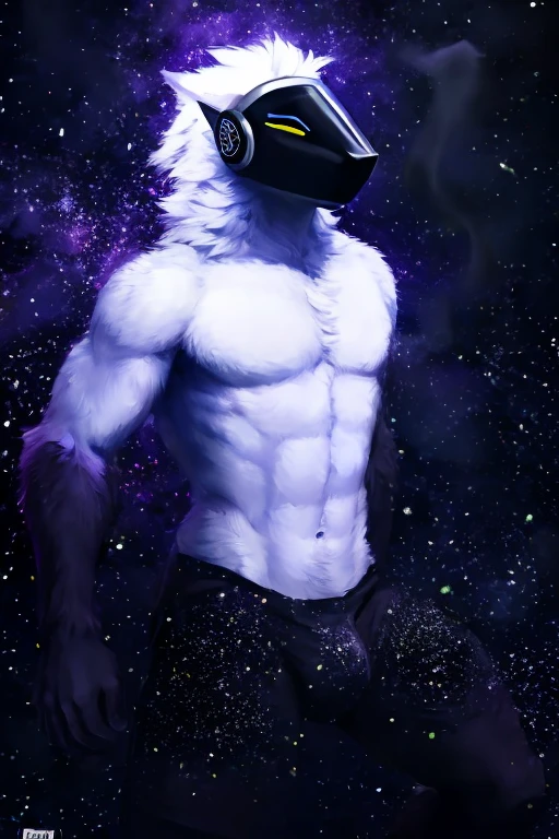 , (((black space entity flooting in space with black smoke and particles coming off of him space entity fur))) , big chest, day, sexy, sensual, detailed, uploaded to e621, beautiful and detailed portrait of an anthropomorphic white fur protogen, (((male ))) uploaded to e621, zaush, foxovh, movie lighting, , thicc, alone, ((submissive)), black space entity flooting in space with black smoke and particles coming off of him space entity