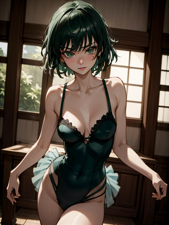 fubuki, green hair, sexy_ballerina, cowboy shot, highly detailed, HD, 4K, Masterpiece, highres