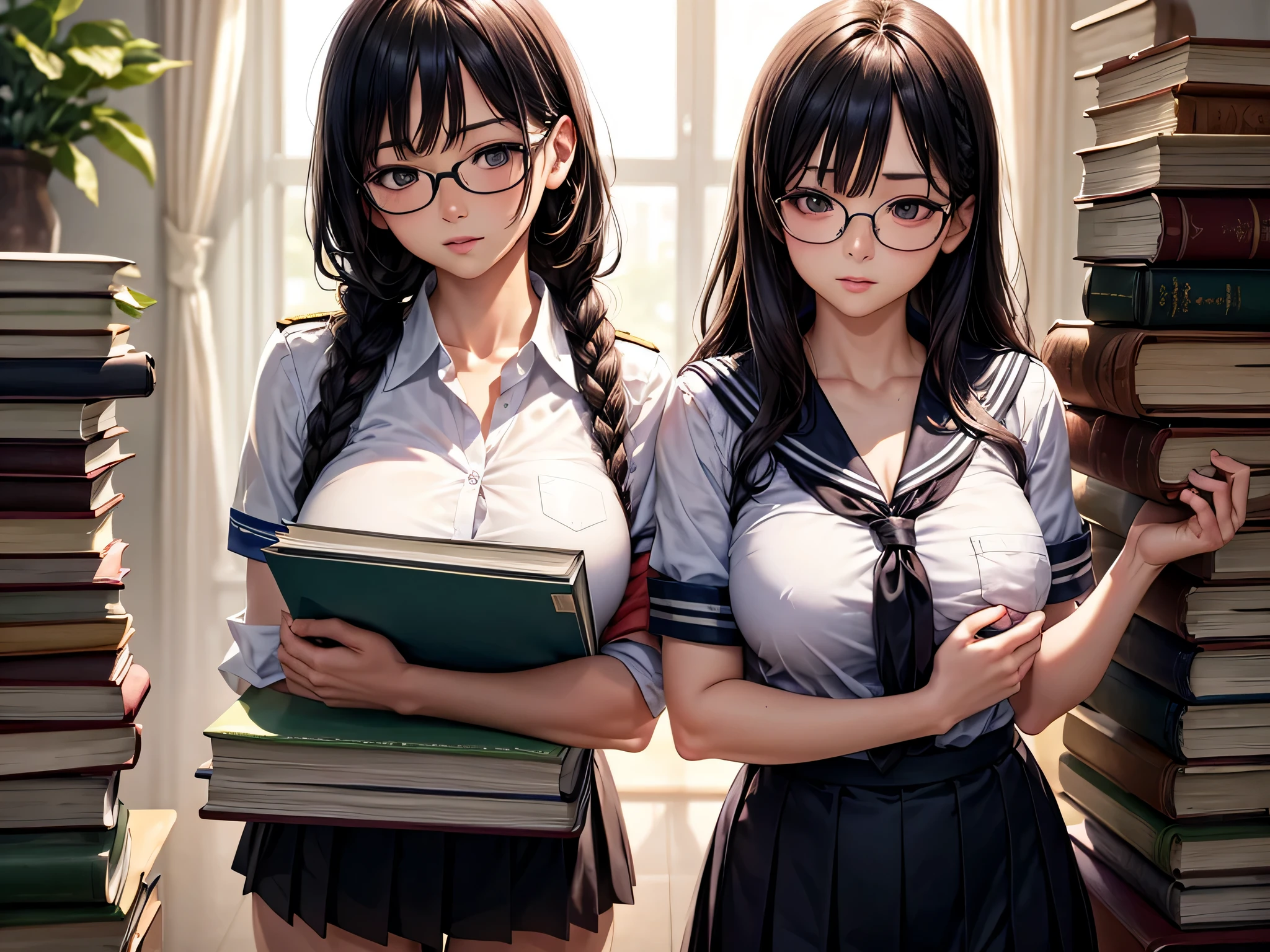 Mia Khalifa, school girl, hot, sexy, big breasts, tight bra, short skirt