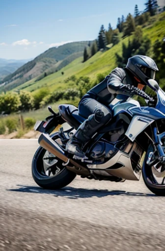 (2 motorcycles:1.3),Cornering battle between two motorcycles