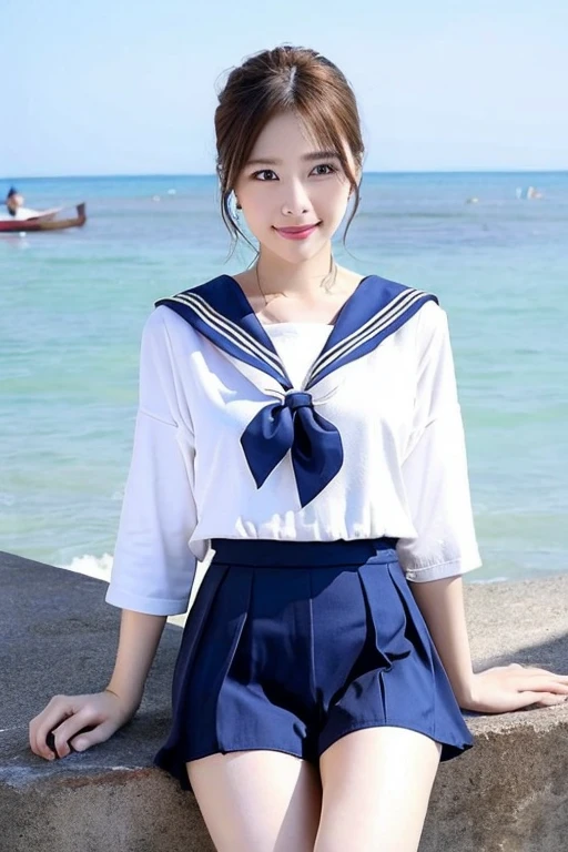 ((highest quality)), ((masterpiece)), (detailed), Perfect Face、Sailor suit、In underwear