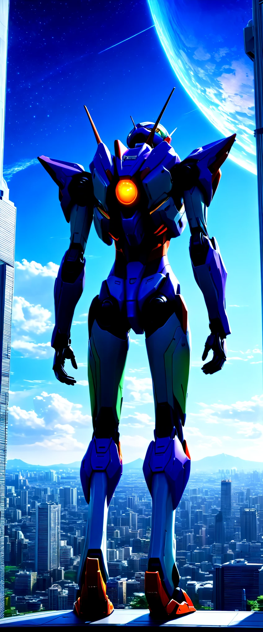 In this highly detailed CG Unity 8K wallpaper、Before you know it, you&#39;ll step into the world of Evangelion.。The meticulously crafted environment、From the 01st model, the sophisticated design is intricately textured、Every detail is faithfully reproduced。Step inside the iconic Evangelion unit、&#39;I can&#39;t help but feel a sense of awe and wonder.。This masterpiece creates captivating and memorable images.、Enchant you、It takes you to a surreal reality.。With a giant Evangelion machine in the background、Immerse yourself in the highest quality high definition 4K presentations。