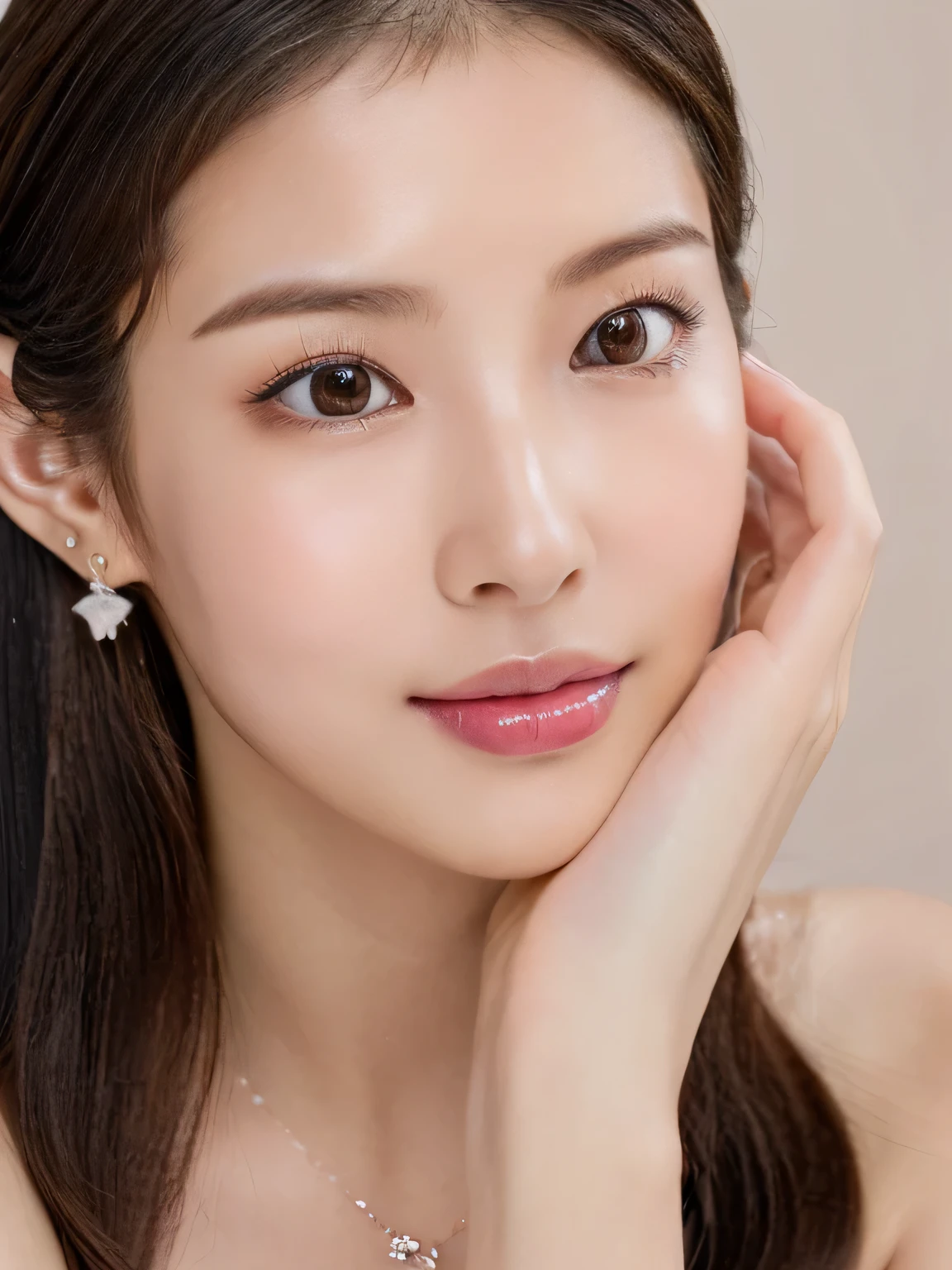 (Ultra-high resolution:1.5)(Very detailed:1.3) (super high quality) (super high quality:1.5) (Realistic photos:1.3) Japanese women, 19 years old, ((Fine and beautiful features:1.3)) ((Realistic skin texture:1.say exactly, high quality eye:1.3)) ((The beauty of detailed and high-quality ears:1.3)) ((Very white and clear skin:1.3)) Full Body, Beautiful proportions, (Trending Fashion) (A feminine off-the-shoulder see-through dress made from rough rope) , Beautiful depiction, Luxurious and stylish interior, ((happy viewers&#39;eye)) wet half-open lips, Open your mouth a little, feminine, Soft and gentle shoulders, Big Breasts, ((cute)) (amazing high resolution images) girls are very interested in men&#39;Body&#39;Body of, Cinematic lighting, 

((The counter of a stylish girls&#39; bar, Organic Background, Cross-legged, Focus on sexy thighs:1.5)), 
((Enraptured look, Gesture to invite a man, Kissing the viewer:1.5)),

Narrow shoulders, Beautiful clavicle, Thin arms, Long, slender legs, Small Ass, No bra, 
Ultra-detailed skin, Fair skin, Glossy Skin, Ultra detailed face, 
Slim face contour, Beautiful small face, Beautiful lined nose, 
Ultra-detailed eye, Long, narrow eyes, Brown eyes, Ultra-thin eyebrows, Thin, long eyelashes, 
Ultra-detailed lips, Plump and moisturized lips, glossy pink lips, Flushed Cheeks, ((White beautiful teeth)), 
Beautiful actress&#39;s ennui makeup, Pink lipstick, 
Dark Brown Hair, Delicate soft hair, Hair blowing in the wind, 
(Put your hair up, Medium Short Hair, ponytail:1.2), 
Layered Cut, (Blunt bangs:1.2), 
((Gorgeous Earrings, Silver Necklace)), 
Cute smile, Mouth half open, A dreamy look, ((Staring at the viewer)), 
(((Photorealism,Shoot the whole body from the thighs:1.2))), ((the body is facing forward)), 
Dynamic Lighting, 

((Raise your face slightly)),
((Squinting)), 
((pursing lips:1.2)),
((Blushing:1.5)),
((The cleavage between her breasts is fluffy)), 
((Flat Chest)),
((Small, swollen, moist nipples:1.2)), 
((Nipples are wet with water drops:1.2)),
((Beautiful small pink areola:1.2)),

