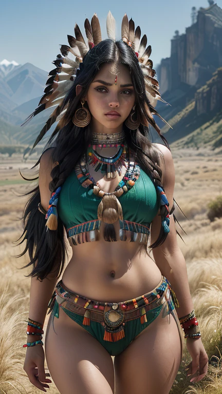 puntaje_9, puntaje_8_arriba, puntaje_7_arriba, puntaje_6_arriba, Classification_explicit, 1 chica, ((18 years:1.2)),(La mejor calidad,A high resolution,Ultra - detallado,actual),Ariana Grande nativa americana,(India salvaje native American:1.4), adulto, labios llenos, grandes ojos claros, ojos azul claro, ((pelo rubio:1)), (cabello ondulado largo trenzado nativo indio: 1.2), (female nativo americano:1.4) ,(plumas de indio native :1.4), (Detalles de la cara: 1.5, ojos azules brillantes, hermoso rostro, ojos bonitos, revestimiento del iris, labios delgados: 1.5, delgado, pale and sharp eyebrows, largo, dark eyelashes, double tabs),(manos perfectas detailed : 1.4 ) , (fondo bosque hojas grandes :1.4), (nativo americano V2.1), (nativo americano:1.4), (fondo desierto casa nativo americano:1.4), (dynamic cowboy pose),(( hermosa guerrera india americana:1.4), (hermosa guerrera india americana: V2.1)) , (colores brillantes), (fondo piedras grandes:1.4 ), (fondo pradera :1.4), (cayendo lluvia nublado:1.4), (great grassland autumn :1.4), (vestidor nativo americano:1.4), (mostrando panties:1.4), (realistic V2.1), (perfect anatomy)