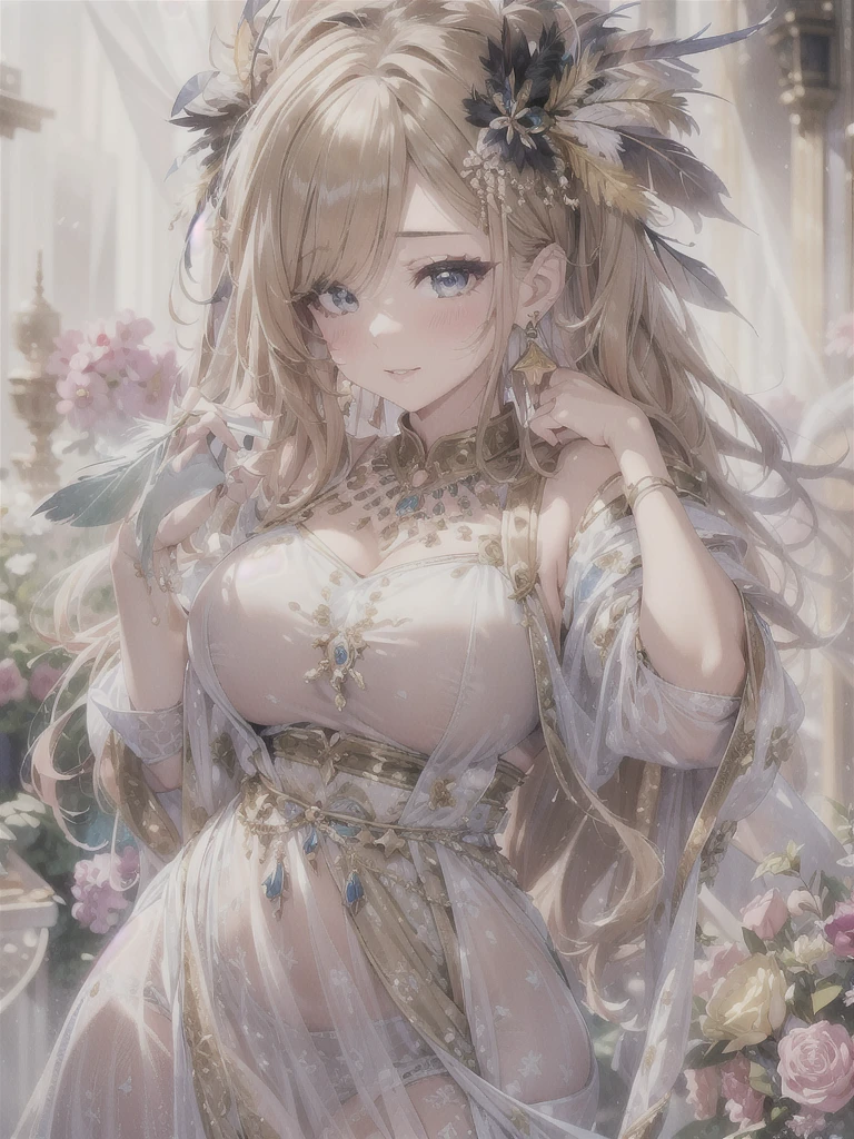 40-year-old mature woman、sensual curves、huge breasts、thighs、bubble、お尻のmasterpiece, 最high quality, Super detailed, full body shot, mature woman, 美しい mature woman, nightgown and underwear, enchanting smile, thick lips, Chubby lips, blush, looking at the viewer, provocative expression, beautiful hairstyle, cleavage, Plump、curvy hips、attractive face、sexy lingerie 、an inviting gaze、Expression of emotions、Lewd underwear、erotic see-through lingerie set、Standing position、gorgeous accessories 、big breastsの女性, bare shoulders, golden hair, colored feather, metal ornaments, colored flowers, particle, light, (masterpiece, 最high quality, 最high quality, official art, beautiful and aesthetic:1.2), (1 girl:1.3), very detailed,(fractal art:1.1),(colorful:1.1)<(flowers:1.3),most detailed,(zentangle:1.2), (dynamic pose), (abstract background:1.3), (shiny skin), (lots of colors :1.4), ,(earrings:1.4), (feather:1.4),masterpiece, 最high quality, Super detailed, 30~40 years, full body shot, mature woman, 美しい mature woman, nightgown and underwear, enchanting smile, thick lips, Chubby lips, blush, looking at the viewer, provocative expression, short hairstyle, cleavage, Plump、curvy hips、attractive face、naughty face、sexy lingerie 、an inviting gaze、Expression of emotions、Lewd underwear、erotic see-through lingerie set、Standing position、gorgeous accessories、various hairstyles,gold headband,plump breasts,convex buttocks,greek clothing,Tulle covers the breasts,perfectly proportioned, detailed clothing details,marble,god statue,cinematic lighting, film grain, Fuji color, contrast of light and dark, 8K, masterpiece, Super detailed, high detail, high quality, High resolution, 、(((erotic see-through lingerie set)))、gorgeous accessories、raise your butt, from below, (((NSFW:1.2)))、exposed chest、gasping face、Openwork decoration,(((see through dress)))、(((anatomically correct body))) , 最high quality, Super detailed, (((Lewd underwear)))、raise your butt, from below, (NSFW: 1.4)、exposed chest、(((gasping face)))、Openwork decoration,(((see through dress)))、(((R-18)))、Hakari、Whirlpool、thighs, big breasts, Are standing, cowboy shot, blush, 1 girl, (masterpiece:1.3), (High resolution), (8K), (very detailed), perfect face, Nice eyes and face, (((最high quality))), (Super detailed), detailed face and eyes, (alone), High resolution、beautiful eyes,(((sexy pose)))、(((big breasts)))、