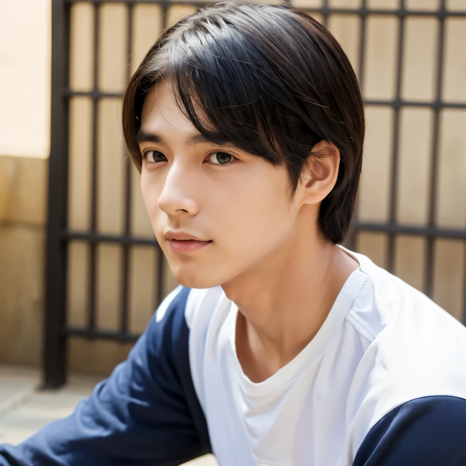 (masterpiece, highest quality, Highest Resolution, clear_image, detailed details): (Beautiful Shota、Japanese face、Beautiful boy、Smooth penis、Pale skin、Black Hair、short、Watery eye、