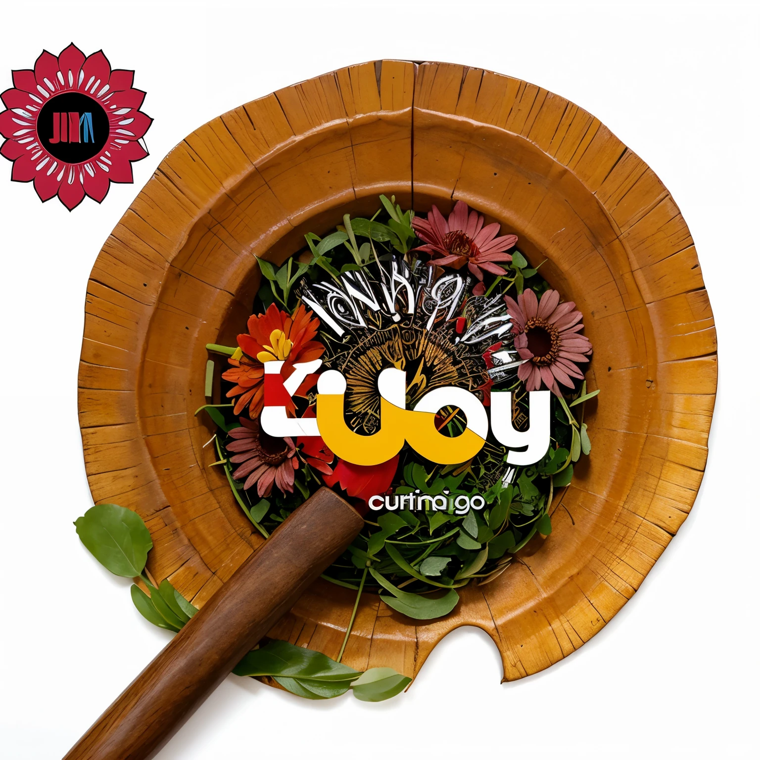 Crea un logotipo con una flor de loto con el nombre "Pacha Yuyay"