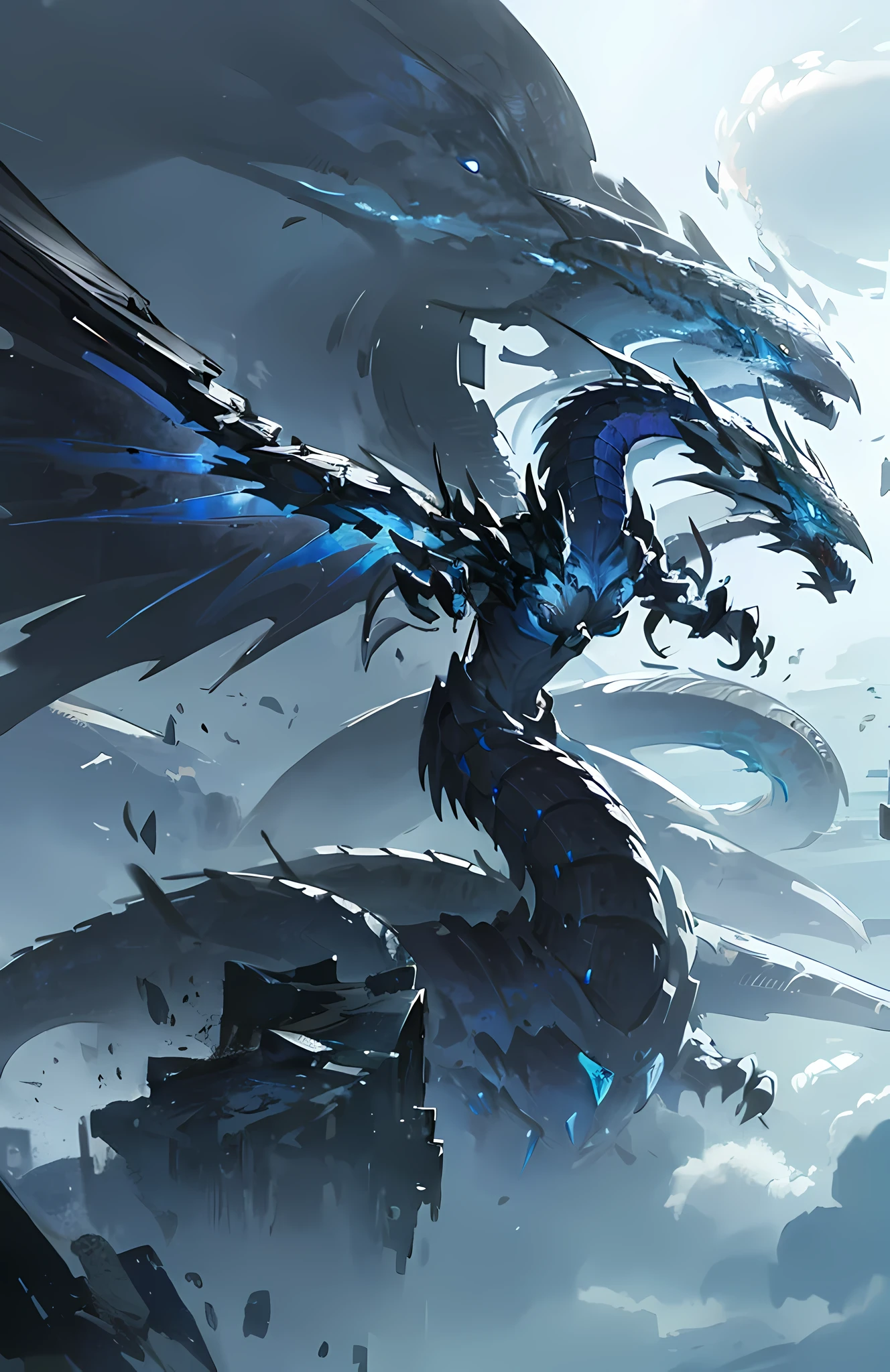 Anime girl with dragon wings, Dragon Girl, From Arknights, Queen of Dragons, Devil Anime Girl, Detailed digital anime art, Anime Monster Girl, Detailed anime art, artstation pixivでトレンド, Blue scales covering her chest, the Dragon Girl portrait, Dragon Queen, Detailed Key Anime Art, Detailed Anime Character Art, Blue armor with a dragon motif