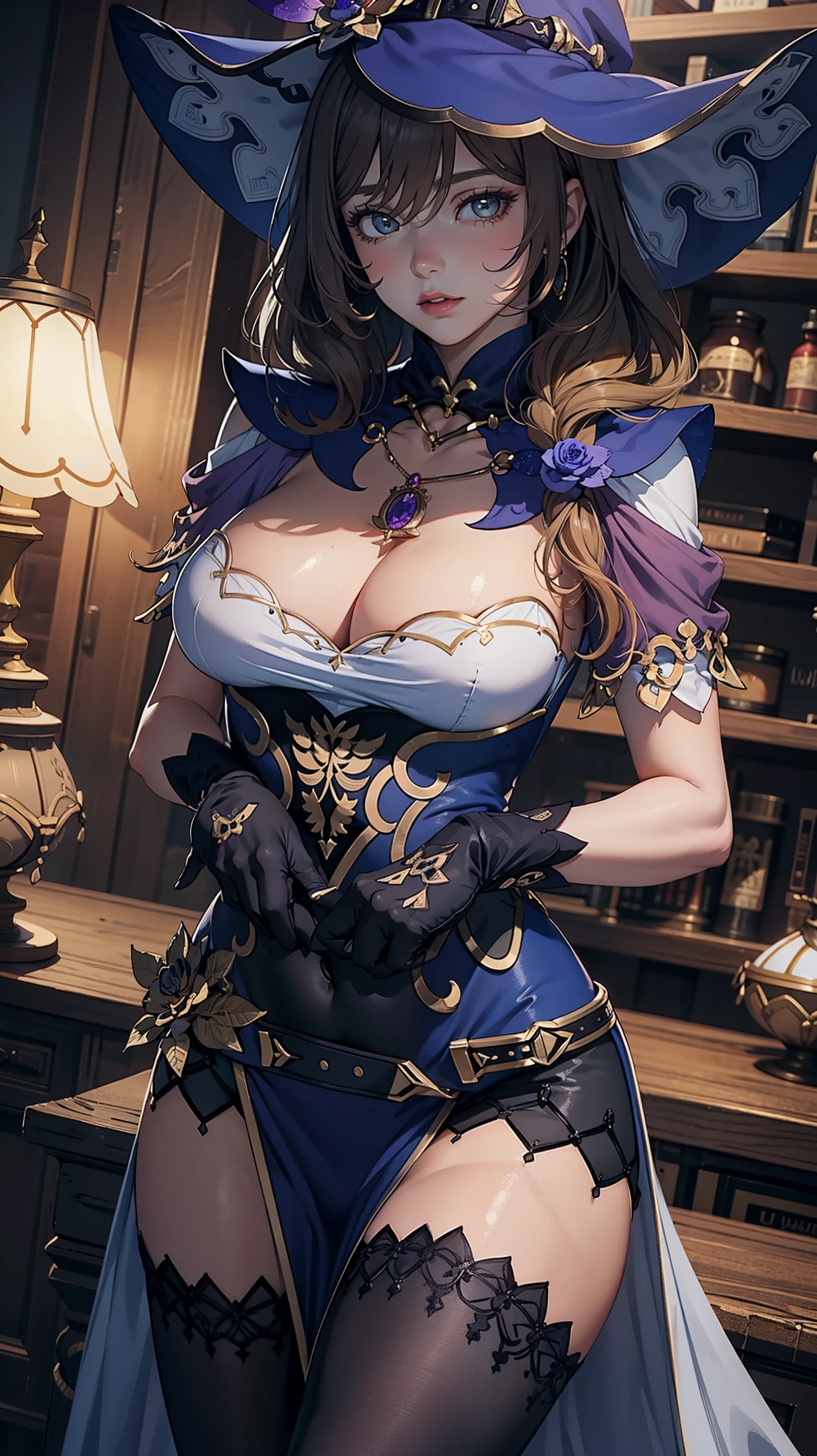 Masterpiece, ultra detail, high quality, 8k cg,slim body, large breast, lisadef, night, blush, bright eyes, pink lip, sexy pose