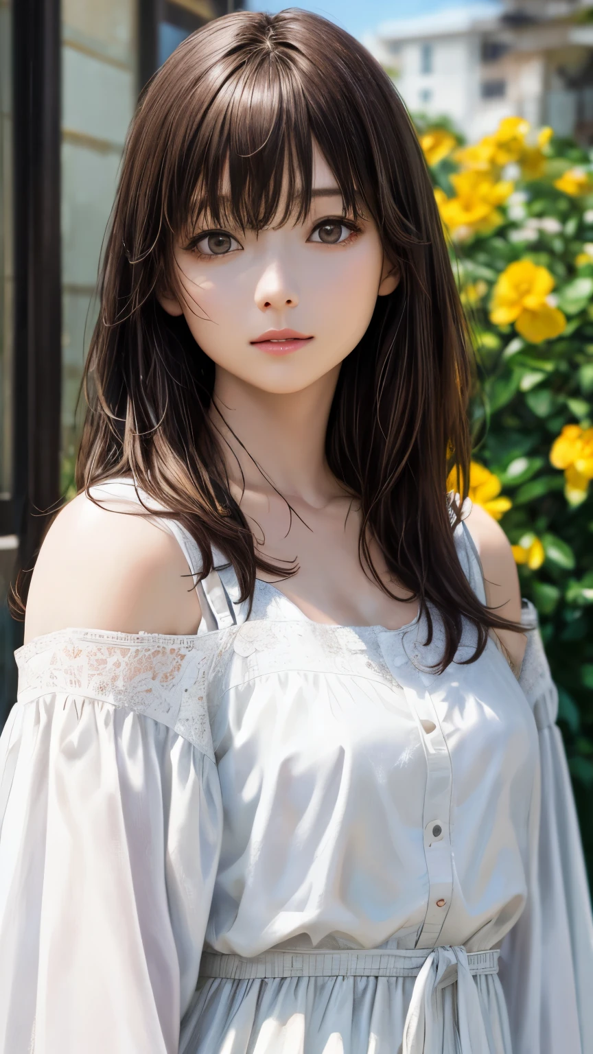 (hig彼st quality、8k、32k、masterpiece)、(Realistic)、(Realistic:1.2)、(High resolution)、Very detailed、Very beautiful face and eyes、1 girl、Round and small face、Tight waist、Delicate body、(hig彼st quality、Attention to detail、Rich skin detail)、(hig彼st quality、8k、Oil paint:1.2)、Very detailed、(Realistic、Realistic:1.37)、Bright colors、full body shot
