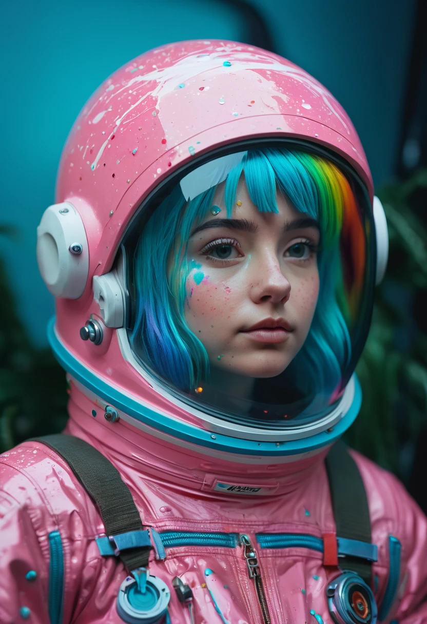 8K, ARTISTIC photogrAphy, best quAlity, mAsterpiece: 1.2), A (potrAit:1.2) Don Bluth Style ASTRONAUT nude pink Toon Doll, full body RAW candid cinema, cyan hair, 16mm, color graded portra 400 film, remarkable color, ultra realistic, sad admosphere, dark lighting, oppressive atmosphere, depressive colors, kodak portra 400, photograph,r, Natural Light, Pinhead lighgts, blur reflection, Brush Strokes, Smooth, abstract, Splatter, Oil On Canvas, rainbow colors, fractal isometrics details bioluminescens : a stunning realistic photograph of wet bone structure, 3d render, octane render, intricately detailed, titanium decorative headdress, cinematic, trending on artstation | Isometric | Centered