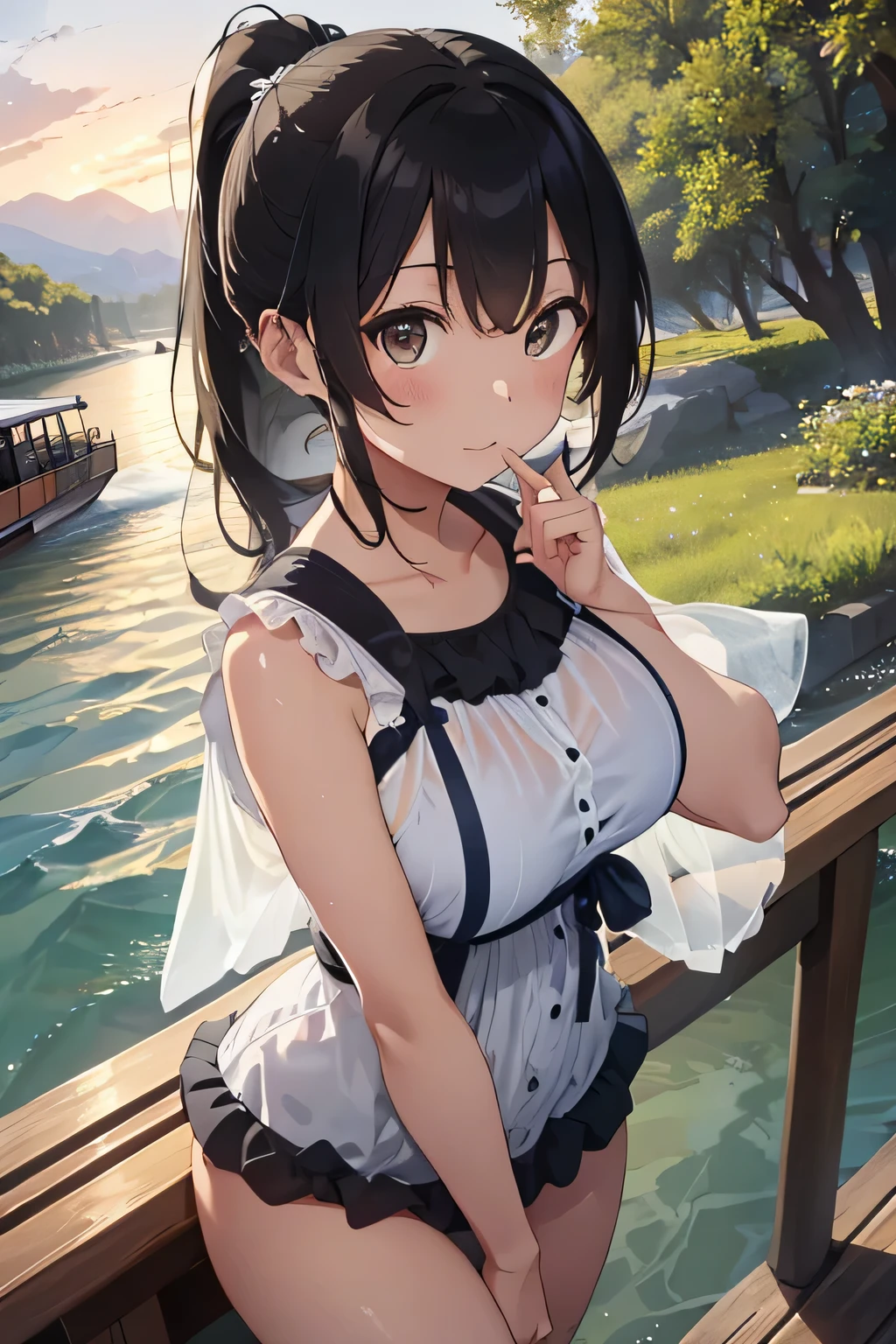 (highest quality:1.4)、(High resolution)、Detailed Background、(Beautiful face in every detail:1.4)、Anatomically correct、(Draw the usual number of fingers:1.2)、(Detailed facial expressions)、Beautiful, smooth skin、Beautiful teenage girl、(Three Women:1.2)、(Huge breasts:1.3)、brown hair、Black Hair、ponytail、Long Hair、Realistic、Perfect body line、cute、Cute gestures、Cowboy Shot、
Cut-out design swimsuit、Since you may get wet, wearing a chiffon cover-up will help you look sexy and stay comfortable.、See-through dress、Wear a bikini under a one-piece、The dress becomes transparent when wet、
(Woman enjoying river boat ride:1.5)、
This is one of the most popular spots for rafting on the Colorado River..、
Enjoy the spectacular views surrounded by overwhelming nature.、
Letting yourself go with the flow of the river、A unique experience with spectacular views of the surrounding rocky mountains.。.、
Down the river at dusk, You can enjoy the beautiful view of the sunset reflected on the river surface..、
Not only can you experience the natural beauty and historical value of the area,, You can also experience adventure.、Enjoy the bounty of nature、Enjoy a relaxing time on board、cute