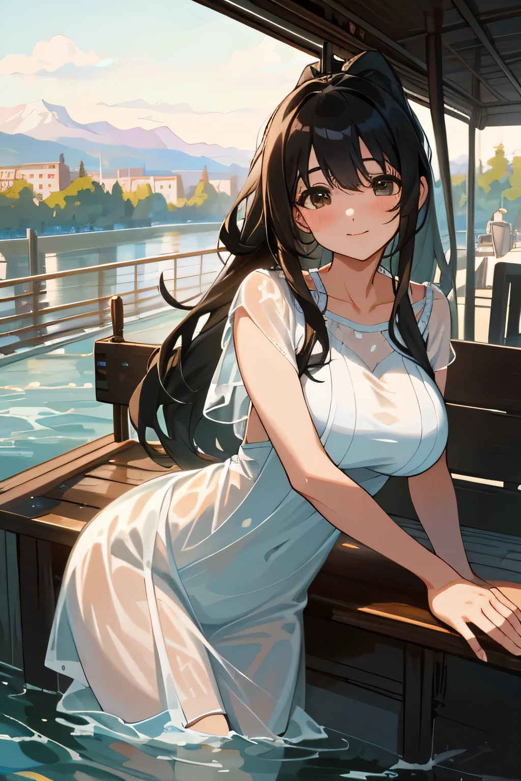 (highest quality:1.4)、(High resolution)、Detailed Background、(Beautiful face in every detail:1.4)、Anatomically correct、(Draw the usual number of fingers:1.2)、(Detailed facial expressions)、Beautiful, smooth skin、Beautiful girl、(Three Women:1.2)、(Huge breasts:1.3)、brown hair、Black Hair、ponytail、Long Hair、Realistic、Perfect body line、cute、Cute gestures、Cowboy Shot、
Cut-out design swimsuit、Since you may get wet, wearing a chiffon cover-up will help you look sexy and stay comfortable.、See-through dress、Wear a bikini under a one-piece、The dress becomes transparent when wet、
(Woman enjoying river boat ride:1.5)、
This is one of the most popular spots for rafting on the Colorado River..、
Enjoy the spectacular views surrounded by overwhelming nature.、
Letting yourself go with the flow of the river、A unique experience with spectacular views of the surrounding rocky mountains.。.、
Down the river at dusk, You can enjoy the beautiful view of the sunset reflected on the river surface..、
Not only can you experience the natural beauty and historical value of the area,, You can also experience adventure.、Enjoy the bounty of nature、Enjoy a relaxing time on board、cute