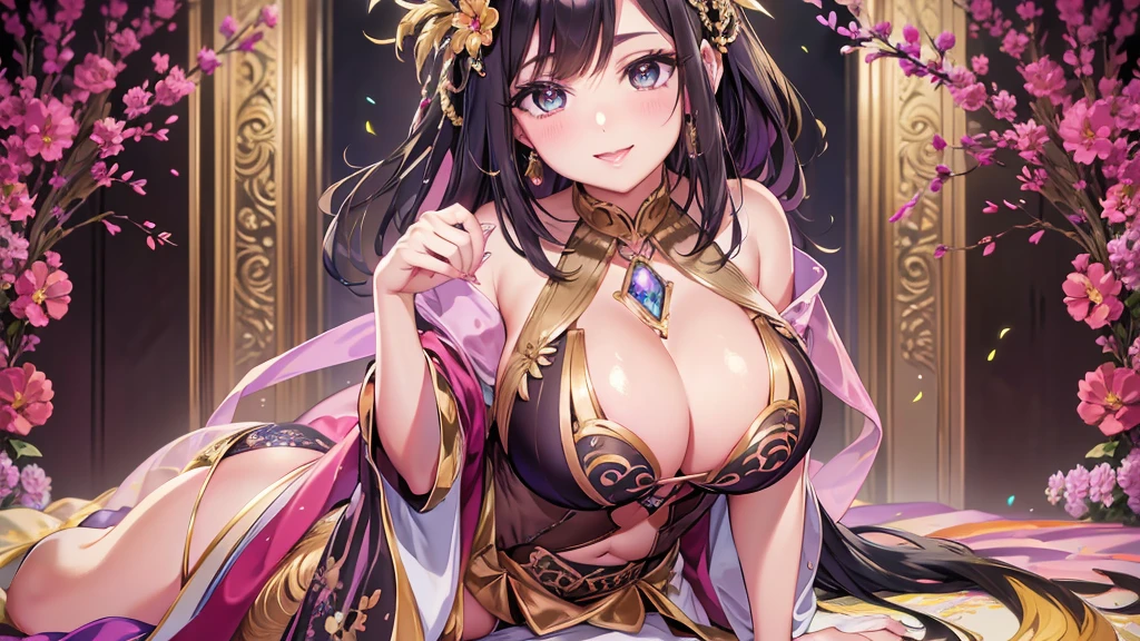 Big Breastsの女性, Blonde, colored feather, metal ornaments, colored Flowers, particle, Light, (masterpiece, 最high quality, 最high quality, Official Art, Beautiful and aesthetic:1.2), (1 girl:1.3), Very detailed,(Fractal Art:1.1),(colorful:1.1)(Flowers:1.3),Most detailed,(Dynamic pose), (Abstract background:1.3), (Shiny skin), (Many colors :1.4), ,(Earrings:1.4), (feather:1.4),masterpiece, 最high quality, 30~40 years, full body shot, Mature Woman, 美しい Mature Woman,Captivating smile, Thick lips, Plumpとした唇, blush, Looking at the audience, Provocative expression, Cleavage, Plump、Curvy Hips、Attractive face、Mischievous face、An inviting gaze、Expressing emotions,Standing position、gorgeous accessories different hairstyles,Gold headband,Ample breasts,Uneven buttocks,Greek clothing,Tulle covers the chest,Perfect balance, Detailed clothing details,Temple,marble,Statue of God,cinematic Lighting, Film Grain, contrast of Light and dark, 8k, masterpiece, Very detailed, Attention to detail, high quality, High resolution, masterpiece, 最high quality, Very detailed, Big Breasts, Are standing, Cowboy Shot, Looking at the audience, Outdoor, blush, 1 girl, (masterpiece:1.3), (High resolution), (8k), (Very detailed), Perfect Face, Beautiful eyes and face, (((最high quality))), (Very detailed), Detailed face and eyes, (alone), High resolution、Beautiful eyes,(((Sexy pose)))、(((Full body depiction)))