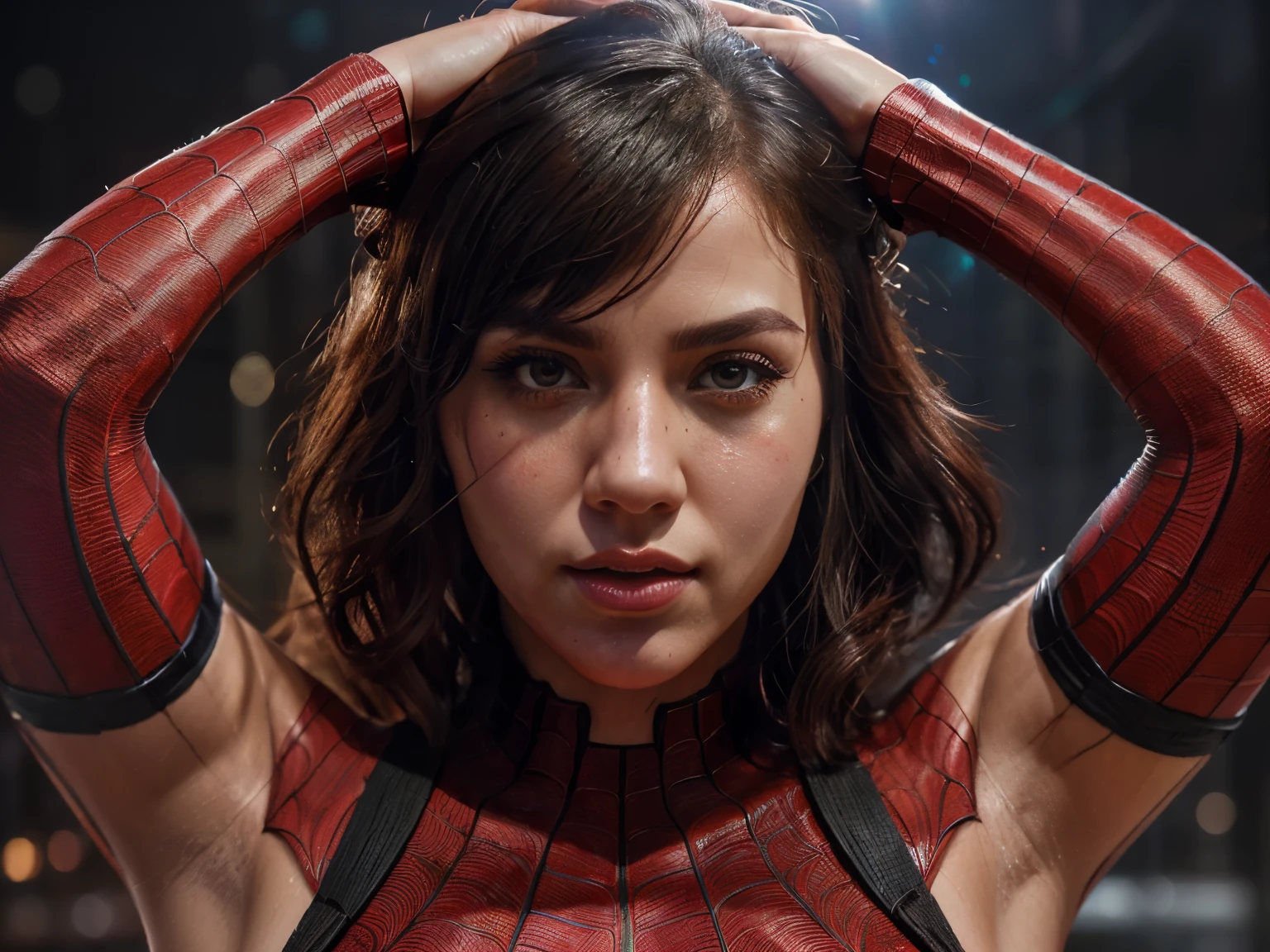 (Award Winning Digital Artwork:1.3) of (Sketch:1.3),(Energetic:1.3) Spidey, EmmaRob,CGSociety,ArtStation,(Saturated:1.3),(close portrait:1.3),(Feminine:1.4),(beautiful:1.4),(attractive:1.3),handsome,calendar pose,perfectly detailed eyes,studio lighting,thematic background
