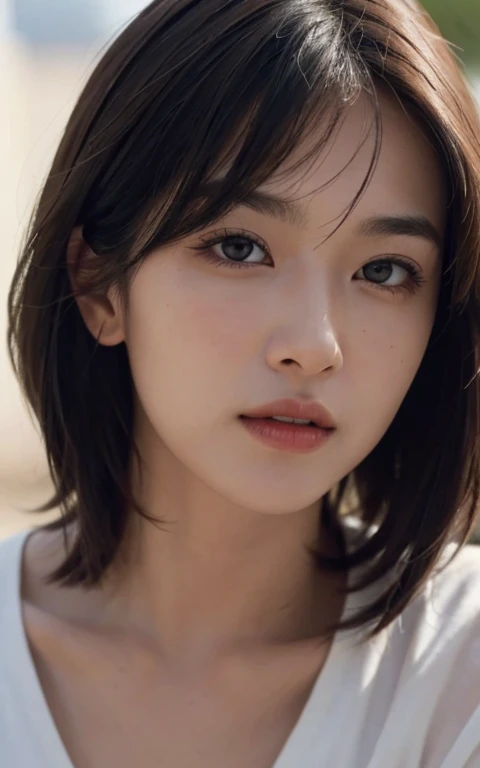 (Ultra-realistic), (High resolution), (8k), (very detailed) (beautifully detailed eyes),masterpiece, Best image quality, high quality,(super detailed), (wallpaper), (detailed face), whole body、Look at me,Beautiful woman, Japanese, detailed, detailed eyes, detailed skin, Beautiful Skin, 超High resolution, (reality: 1.4),so beautiful, a little young face, Beautiful Skin, thin, The finer details, detailed face, Pure Erotic Face Ace_v1, sad, Look straight ahead, Look straight ahead, Angle from waist up, Realistic photos, Bright lighting, Professional Lighting, Mature Woman, brown hair, Short hair swaying in the wind, Stylish bangs,
