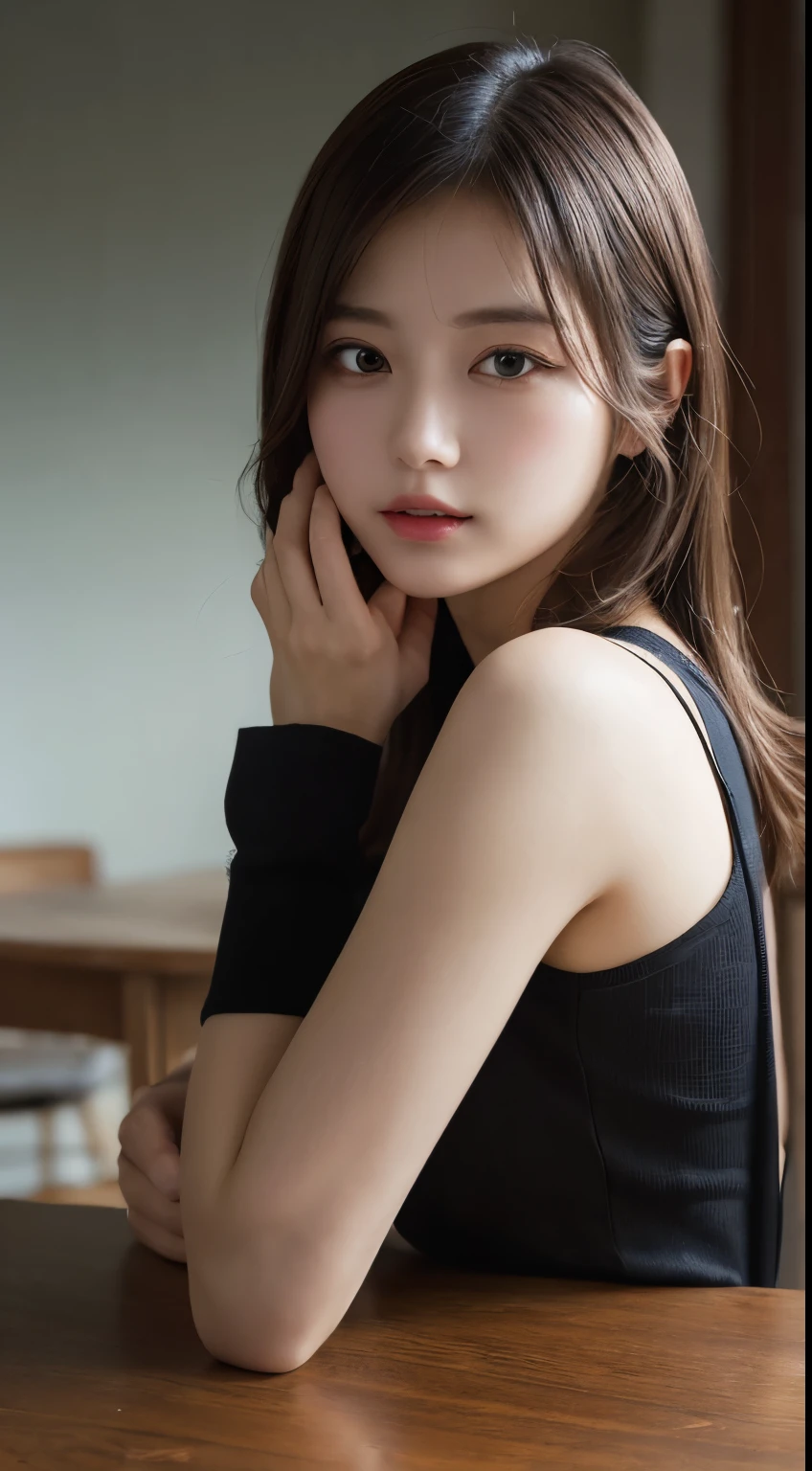 Tabletop, highest quality, figure, Very detailed, In detail, High resolution, 8k wallpaper, Perfect dynamic composition, Beautiful fine details,  Natural Lip