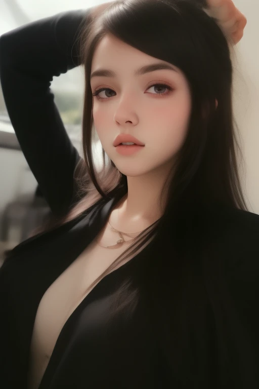 Mujer arafed con cabello largo y oscuro y una chaqueta negra., Retrato de Sophie Mudd, angelablanca, 18 years, anna nikonova aka new milkmaid, violeta myers, 2 4 year old female model, 1 8 son, 22 years, 21 years, anastasia ovchinnikova, , ekaterina