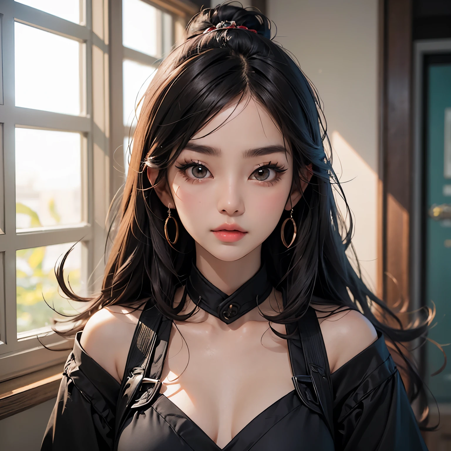alafed asian woman,Long hair and black top, Shin Jinying, jaeyeon nam, Lee Ji-eun, lee ji eun, portrait of female korean idol, Gorgeous young Korean woman, Beautiful young Korean woman, beautiful Korean women, hwang se - on, Choi Hyun-hwa, cute korean actress, young lovely Korean faces, bae suzy
