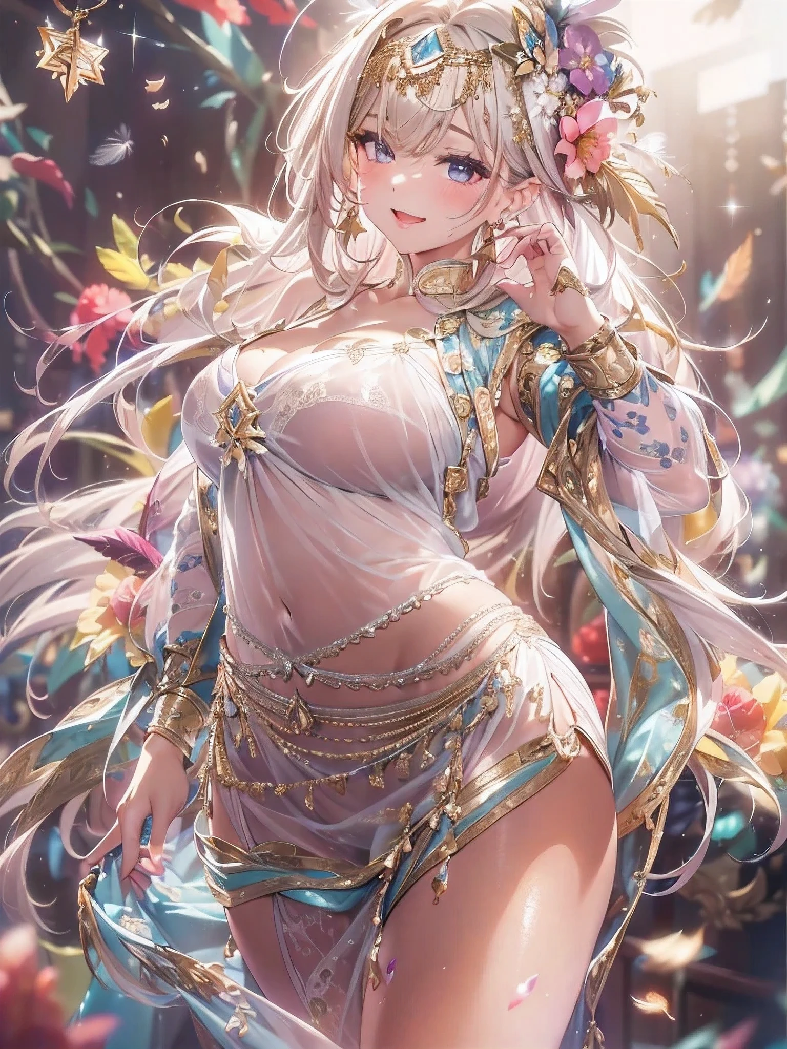 Best masterpiece ever、beautifulbeauty, 3D 2D, rich, blonde, skirt, stockings, High heels, star、(Highly detailed CG Unity 8k wallpaper),(masterpiece), (最High quality), (Super Familiar), (Best Work),(Best Shadow), (sharp eyeliner, eye shadow, fine eye:1.1), (超High resolution,Realistic,最High quality,Realistic),(8k,RAW Photos,最High quality,star),Mature Woman、Sensual curves、Huge breasts、Thighs、bubble、Ass masterpiece, 最High quality, Super Familiar, full body shot, Mature Woman, beautiful Mature Woman, Nightgowns and underwear, Captivating smile, Thick lips, Plump lips, blush, Looking at the audience, Provocative expression, beautifulhair type, Cleavage, Plump、Curvy Hips、Attractive face、Sexy Lingerie、An inviting gaze、Expressing emotions、Standing position、Gorgeous Accessories 、big breasts women, Exposing shoulders, Golden hair, colored feather, metal ornaments, colored Flowers, particle, Light, (masterpiece, 最High quality, 最High quality, Official Art, beautiful and aesthetic:1.2), (1 girl:1.5), Very Familiar,(Fractal Art:1.1),(colorful:1.1)、(Flowers:1.3),Most detailed,(Tangled:1.2), (Dynamic pose), (Abstract background:1.3), (Shiny skin), (Many colors :1.4), ,(Earrings:1.4), (feather:1.4),masterpiece, 最High quality, Super Familiar, 30~40 years, full body shot, beautiful 、various hair types，Gold headband，Ample breasts，beautiful，Greek clothing，Tulle covers the chest，Perfect balance, Detailed clothing details,marble，Statue of God，cinematic Lighting, Film Grain, 8k, masterpiece, Super Familiar, Attention to detail, High quality, High resolution,Openwork decoration，(((anatomically correct body))) , 最High quality, Super Familiar, Lift your butt, From below, Thighs, Big Breasts, Are standing, Cowboy Shot, blush, (((1 girl))), (masterpiece:1.3), (High resolution), (8k), (Very Familiar), Perfect Face, Nice eye and face, (((最High quality))), (Super Familiar), detailed face and eye, (alone), beautifuleye,(((Sexy pose)))、(((well-shaped big breasts)))、((beautiful eye))、luxury、(((超High resolution)))、(((Detailed Description)))、(((Chubby body type)))、(((Body parts that match the anatomy)))、beautiful long eyelashes、Balanced body type,2 feet、Just the right size for your legs and arms、Fishnet tights、glamorous、(((Clear white and black eye)))、lipstick、Shine、(Undistorted face, eye, body)、jewelry、gem、(long curled beautiful eyelashes)、(((Beautiful chest with good balance)))、(transparent, Exquisite skin:1.2)、(((perfect glamorous body)))、Actress&#39;s face、Super beautiful、Cute Smile、Healing beauty、Flower Shower、Perfect Eye、Realistic depiction、Super sexy、Shiny、glamorous、double eyelids、Good dark compensate、compensate、unblurred eye , expensive_quality, expensive_solve, masterpiece, whitespace, colorful, 1 girl, alone, white_hair, prism hair, [pink|green] eye, gradient eye, multicolored eye, Shine eye, Shine, Shine, Shine white particles, alone、one-shot、Adorable、Plump、Glossy and beautiful skin、clear eyes and nose、white skin, Real human skin, (Familiar), Oval Face, pore, (8k, RAW Photos, Realistic: 1.4), One Girl, (Gentle, goddess-like eyes) happiness: 1.2), (Lip gloss, 最High quality, 超High resolution, wide Lighting, Natural Shading)、unblurred eye、(((Plump face)))、Cute face 、(((Shiny skin)))、Eye correction
