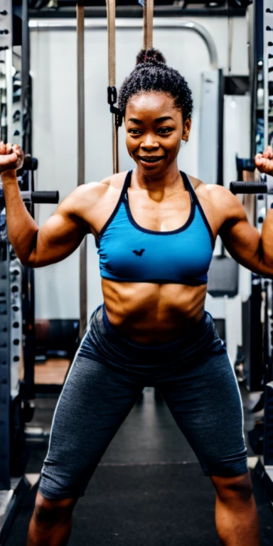 girl training in the gym 