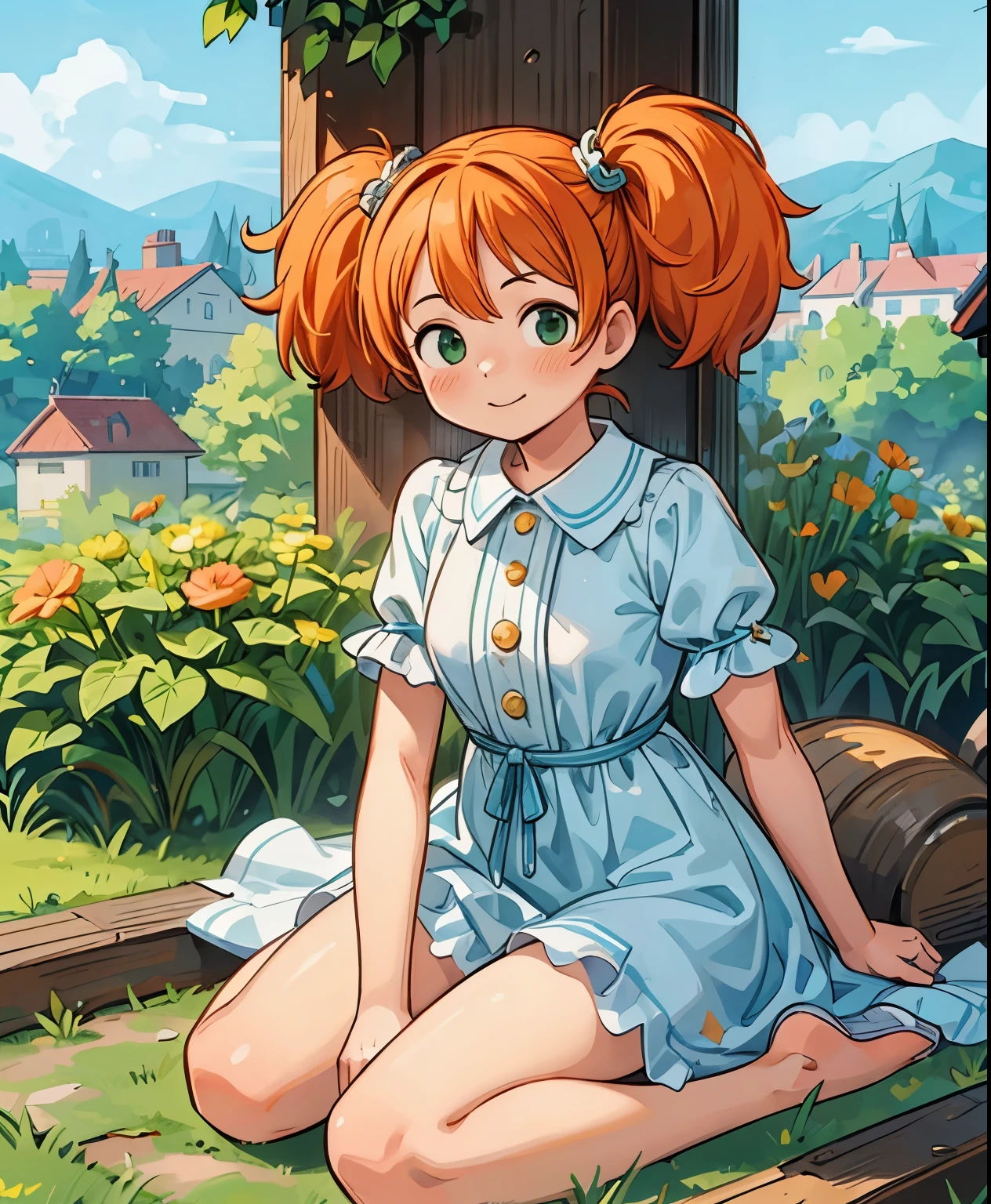 (masterpiece、highest quality、highest quality、Official Art、Beautiful and beautiful:1.2)、(One girl:1.3)Hatsune Miku、Twin tails,Big Breasts, (3D Animation:1.2, one piece:1.1 manga), High-quality 3D modeling, Detailed Texture, beautiful shadows, (Where you live:1.3), Dynamic pose, Royal Representations, (Alabasta:0.9, city:0.9, palace:0.9), Royal insignia, loose fitting dress, Orange Hair, (mascot:0.8), Bright green eyes, Attractive charm.