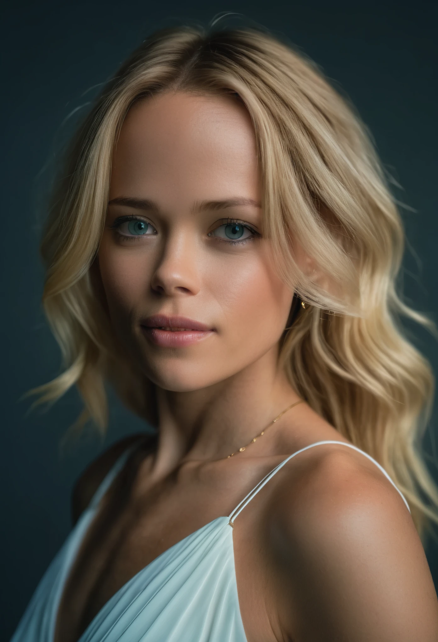 portrait of sks woman, epic (photo, studio lighting, hard light, sony a7, 50 mm, matte skin, pores, colors, hyperdetailed, hyperrealistic), <lora:locon_brie_v1_from_v1_64_32:1.3>