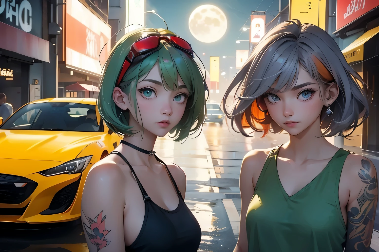 redレンズのゴーグル、red